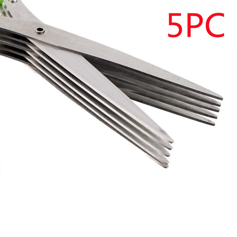 Multifunctional Stainless Steel Herb & Onion Cutting Scissors - Chic Market Collection 