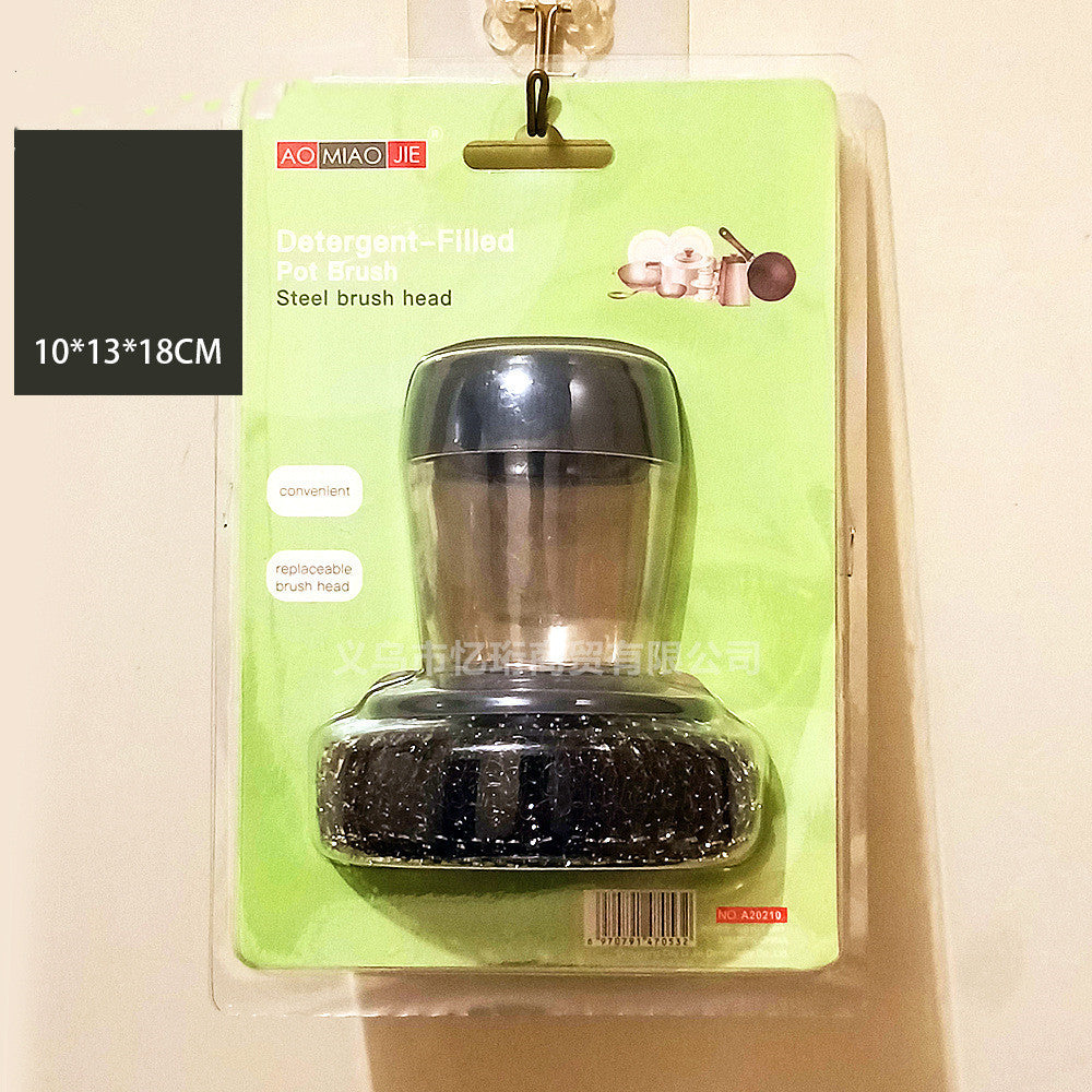 Soap Dispensing Palm Brush for Easy Kitchen Cleaning - Chic Market Collection 