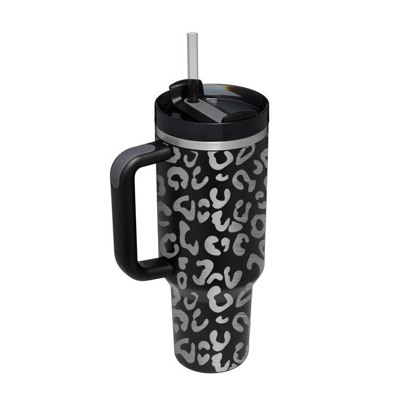 Insulated Tumbler with Handle, Straw & Lid - Chic Market Collection 