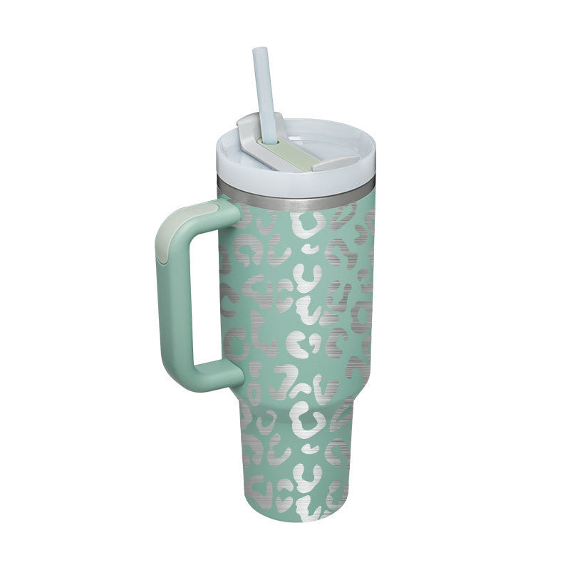 Insulated Tumbler with Handle, Straw & Lid - Chic Market Collection 