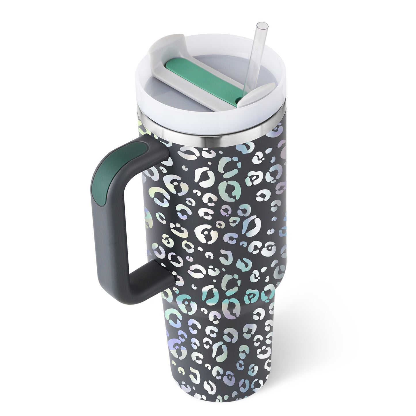 Insulated Tumbler with Handle, Straw & Lid - Chic Market Collection 