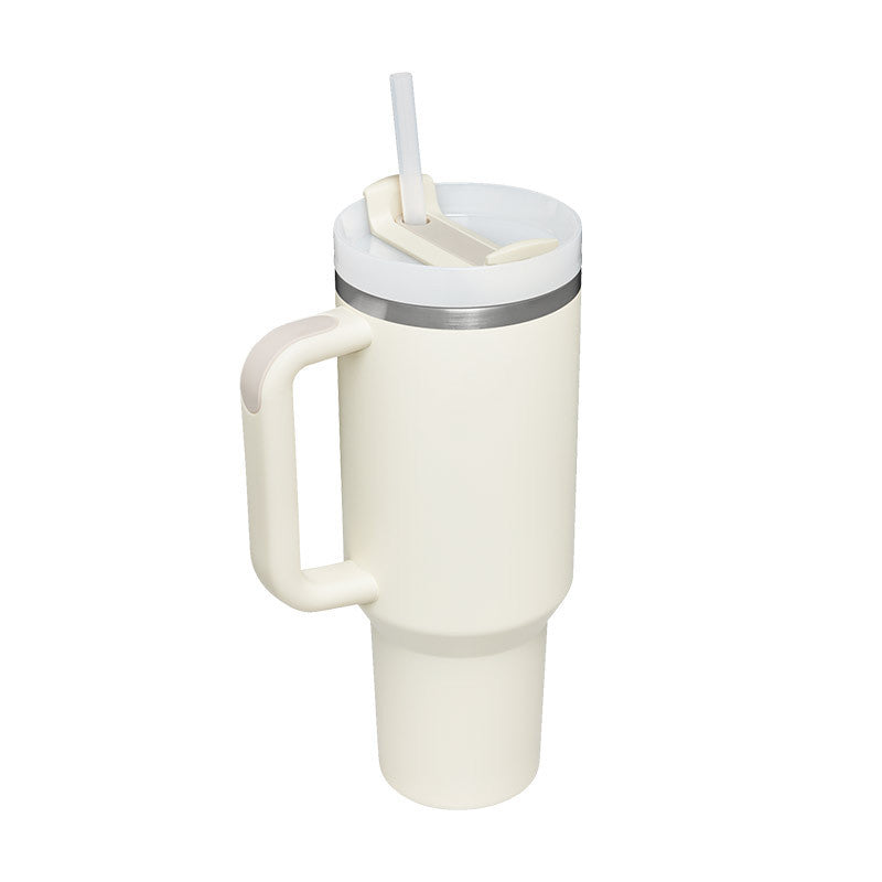 Insulated Tumbler with Handle, Straw & Lid - Chic Market Collection 