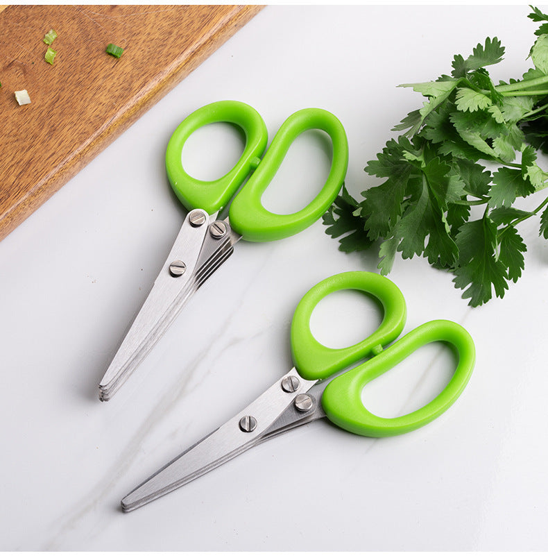 Multifunctional Stainless Steel Herb & Onion Cutting Scissors - Chic Market Collection 