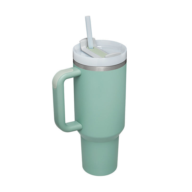 Insulated Tumbler with Handle, Straw & Lid - Chic Market Collection 