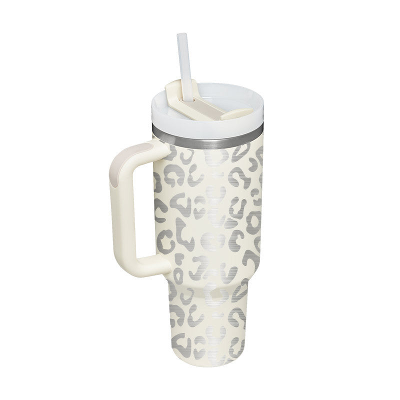 Insulated Tumbler with Handle, Straw & Lid - Chic Market Collection 