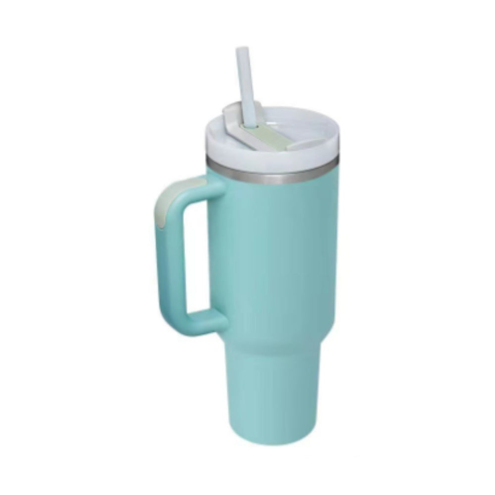 Insulated Tumbler with Handle, Straw & Lid - Chic Market Collection 