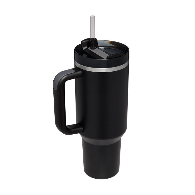 Insulated Tumbler with Handle, Straw & Lid - Chic Market Collection 